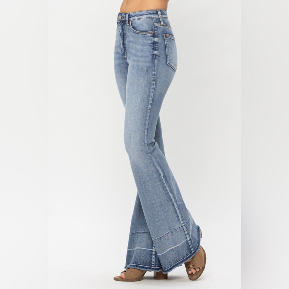 JUDY BLUE | High Waist Tummy Control Release Hem Flare - Style #88486 - Picture 2 of 10